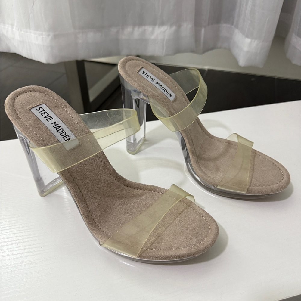 Steve Madden Glassy/GLAS01S1 | Transparent | Clear Heel | Size 8 | New